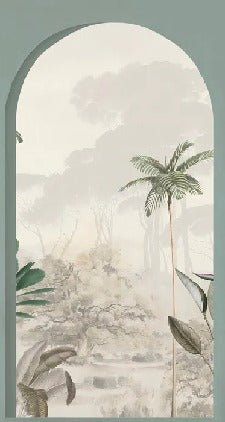 Lush green arches wallpaper