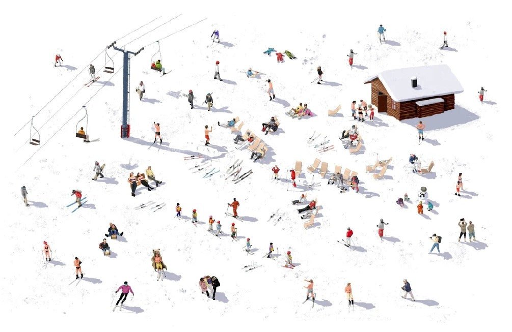 Après ski panoramic wallpaper, XXL, tendance