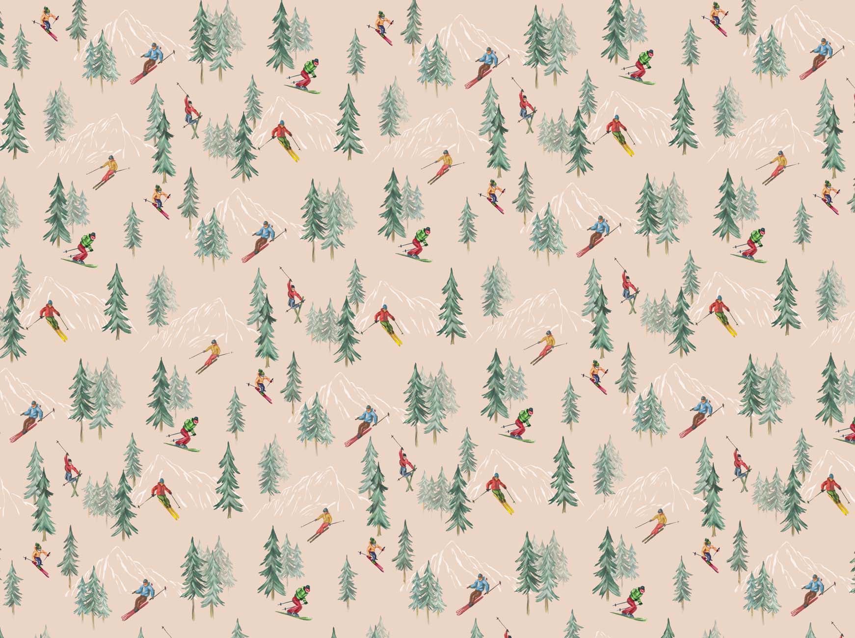 Papier peint Alpine glisse pêche, XXL, tendance