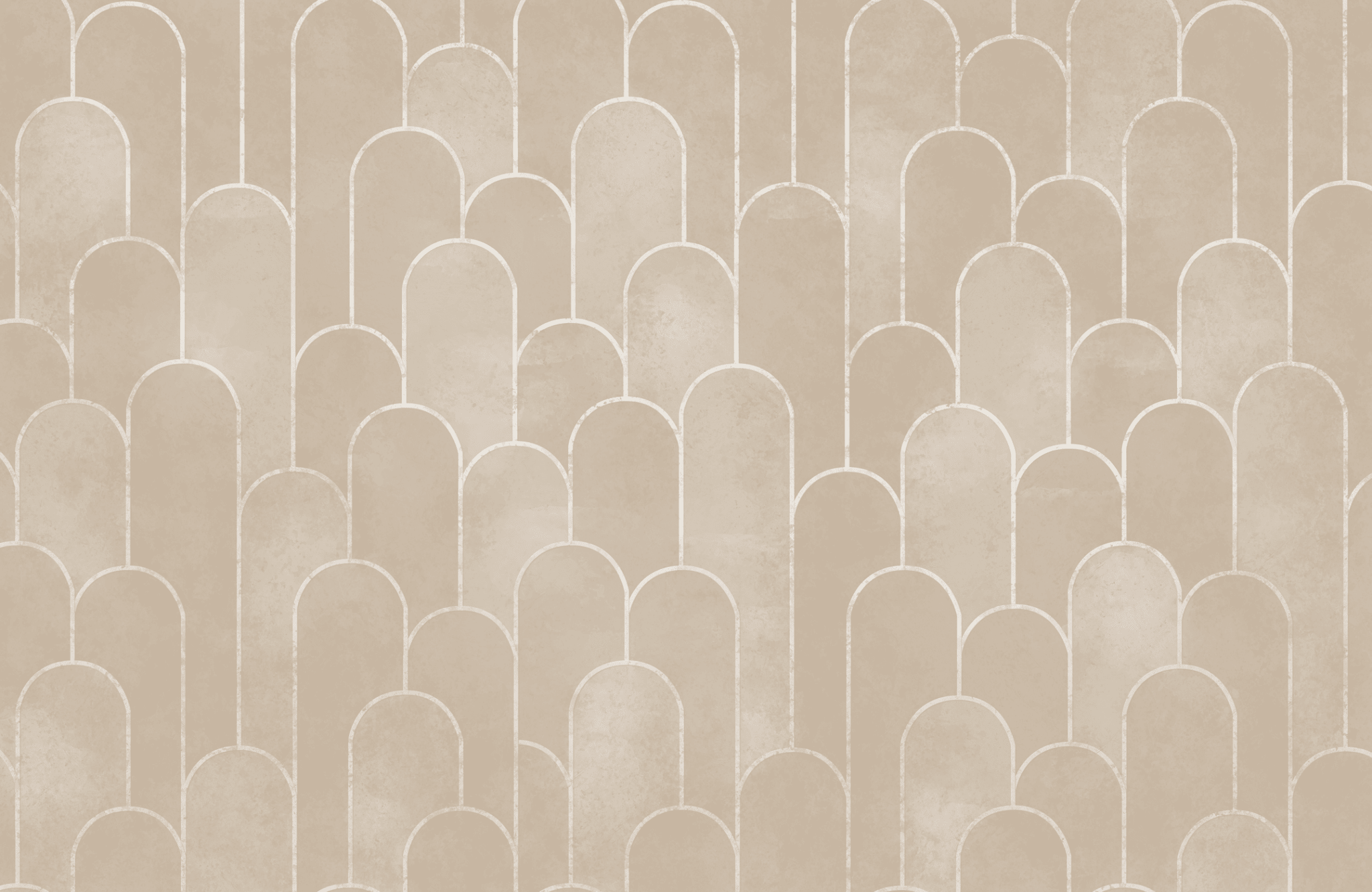 Papier peint arches velours beige - Design minimaliste - Muralconcept