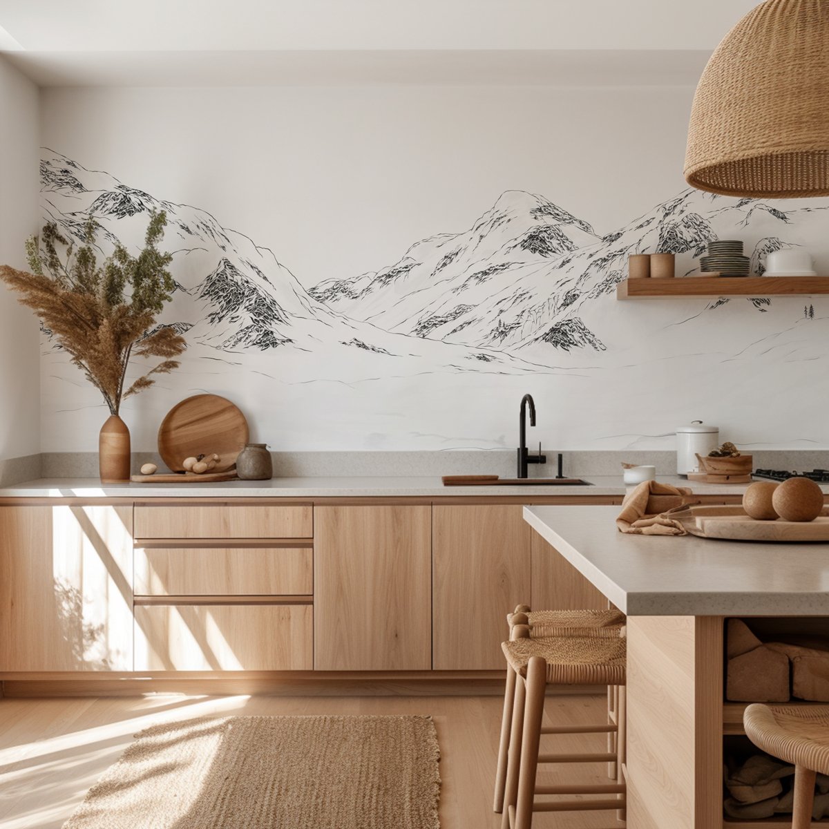 PAPIER PEINT MONTAGNE LUXE