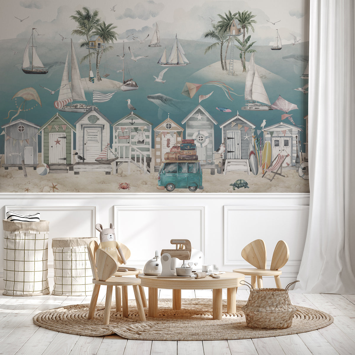 Papier peint chambre enfant - Cabane des mers