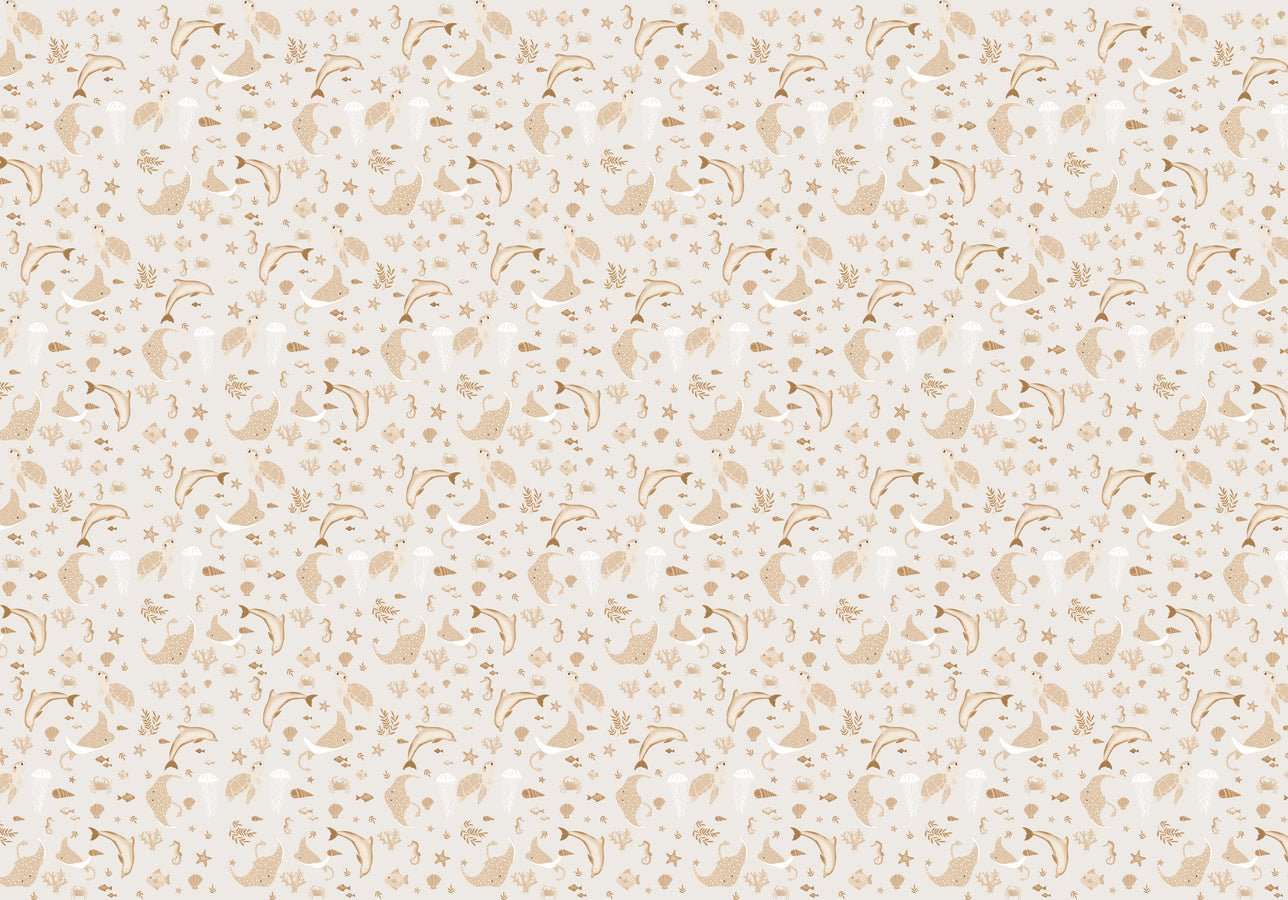 Papier peint motif océania gold, mural concept, tendance