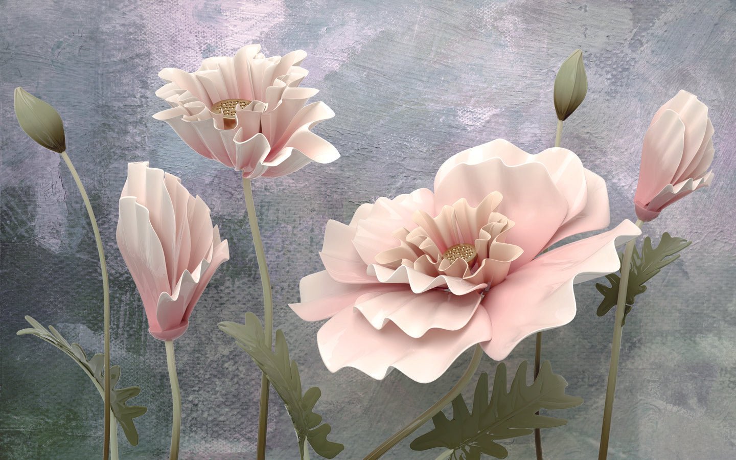 Papier peint panoramique Romantique Flower, mural concept, tendance