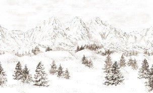 Papier peint montagne massif des Alpes