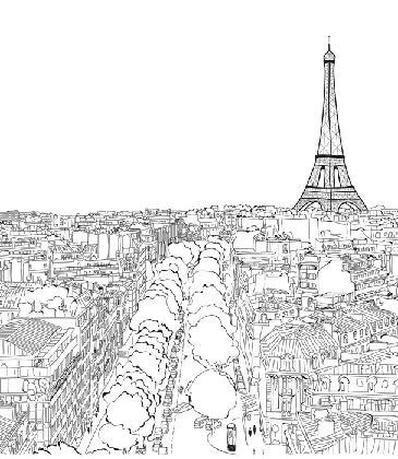 Papier peint panoramique Paris