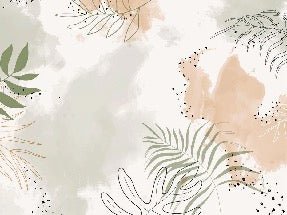 Papier peint panoramique aquarelle végétale