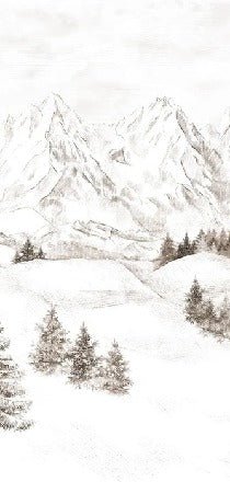 Papier peint montagne massif des Alpes, XXL, tendance