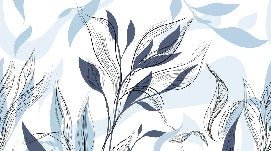 Blue graphic flower wallpaper