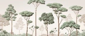 Papier peint brise légère pinède, XXL, tendance