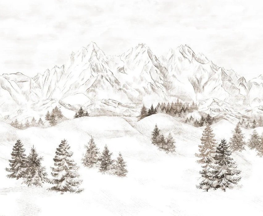 Papier peint montagne massif des Alpes