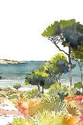 Panoramic summer air wallpaper