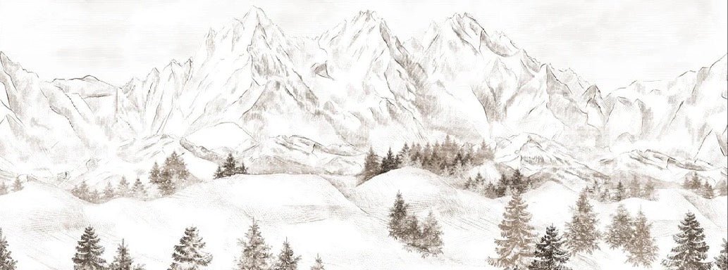 Papier peint montagne massif des Alpes, XXL, tendance