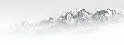 Papier peint Mont Blanc dans la brume noir et blanc, XXL, tendance