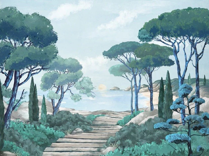 Papier peint balade dans les calanques, XXL, tendance