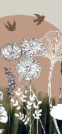 Papier peint panoramique illustration florale