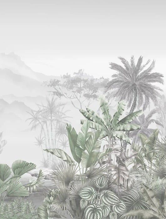 Papier peint tendance tropical vert, XXL, tendance