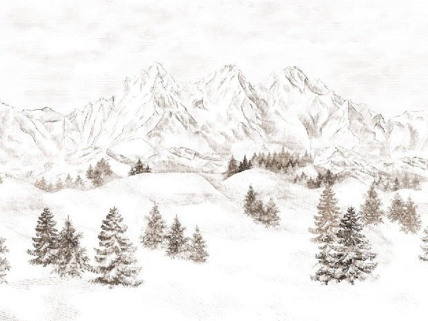 Papier peint montagne massif des Alpes