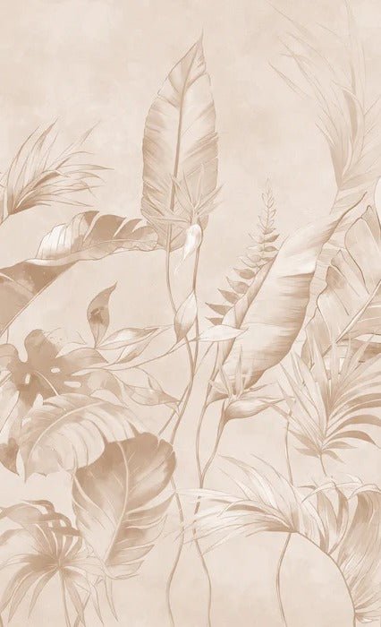 Papier peint élégante jungle poudrée