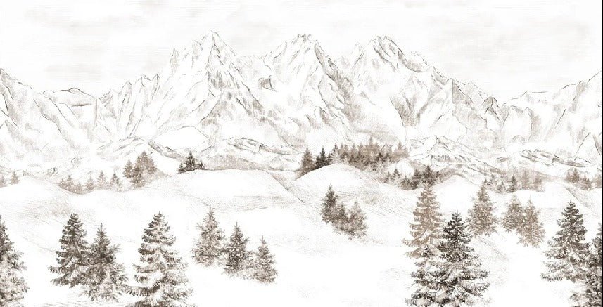 Papier peint montagne massif des Alpes