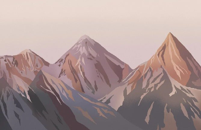 Papier peint panoramique - Lumière sur les cimes, XXL, tendance