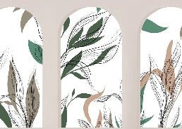 Papier peint flore architecturale