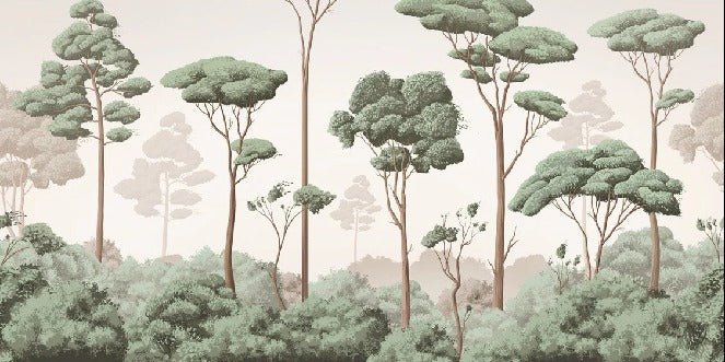 Papier peint brise légère pinède, XXL, tendance