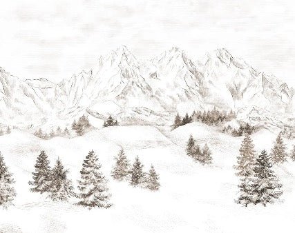 Papier peint montagne massif des Alpes