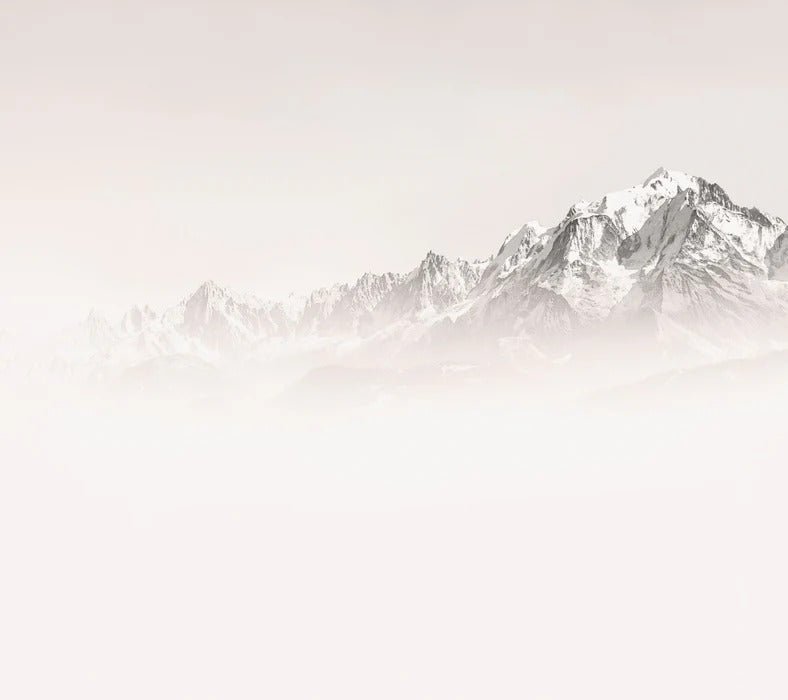 Papier peint matin brumeux Mont Blanc