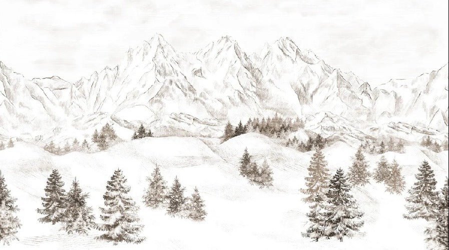 Papier peint montagne massif des Alpes