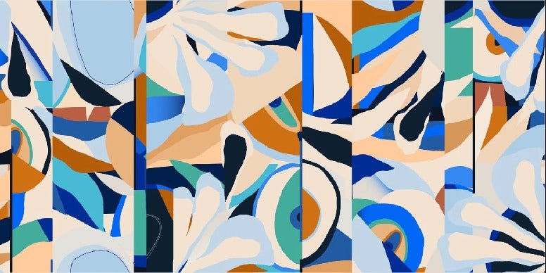 Papier peint abstrait vibrant, XXL, tendance