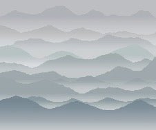Papier peint panoramique cimes mist, XXL, tendance