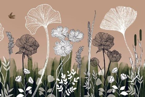 Papier peint panoramique floral addict, XXL, tendance