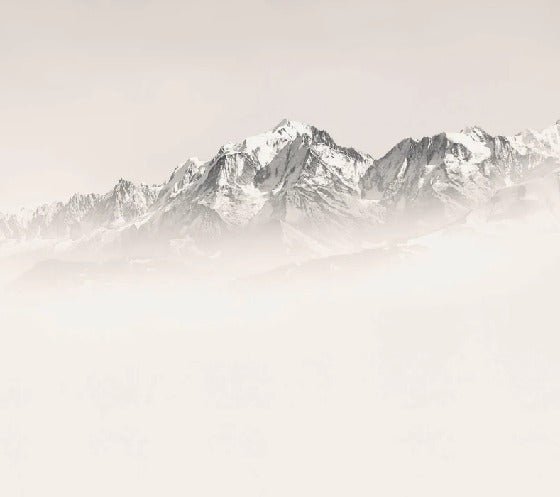 Papier peint Mont Blanc dans la brume sépia, XXL, tendance