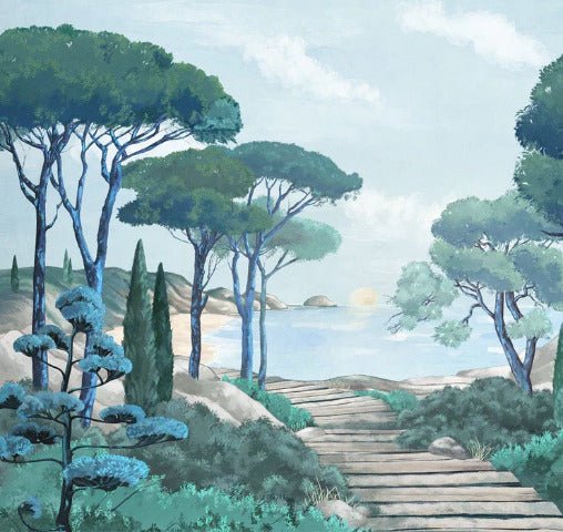 Papier peint balade dans les calanques, XXL, tendance