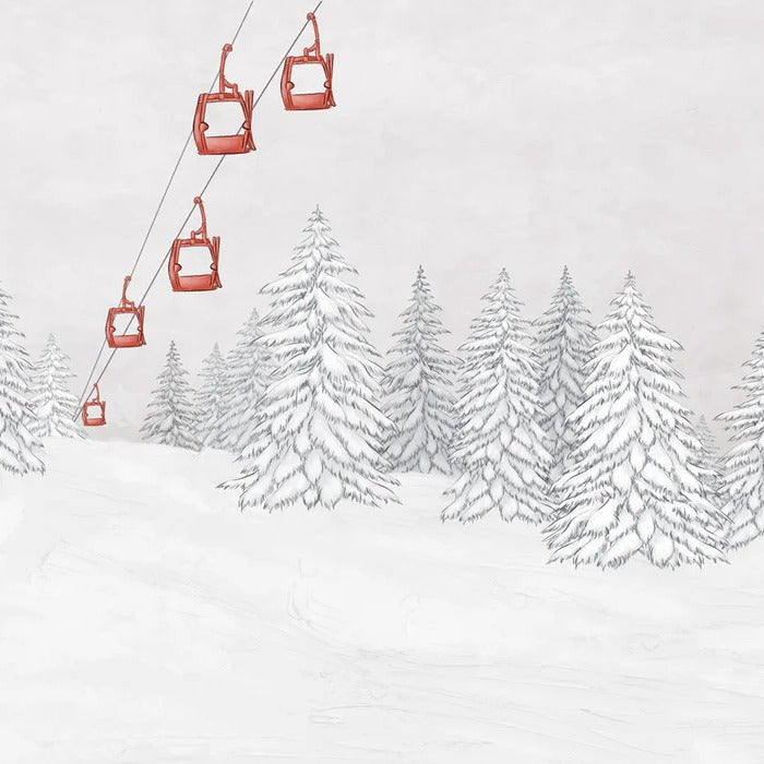 Red gondola mountain wallpaper