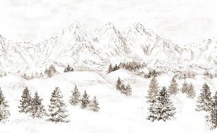 Papier peint montagne massif des Alpes