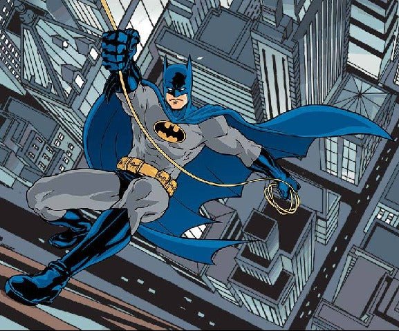 Papier peint panoramique héro batman BD escalade tower city