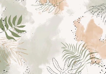 Papier peint panoramique aquarelle végétale