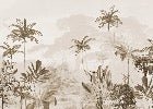Papier peint panoramique jungle eden sépia