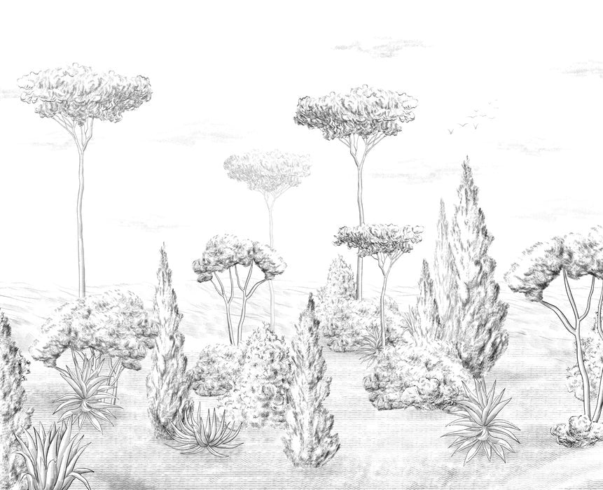 Papier peint panoramique forêt antique