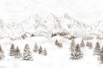 Papier peint montagne massif des Alpes