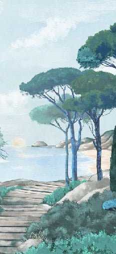 Papier peint balade dans les calanques, XXL, tendance