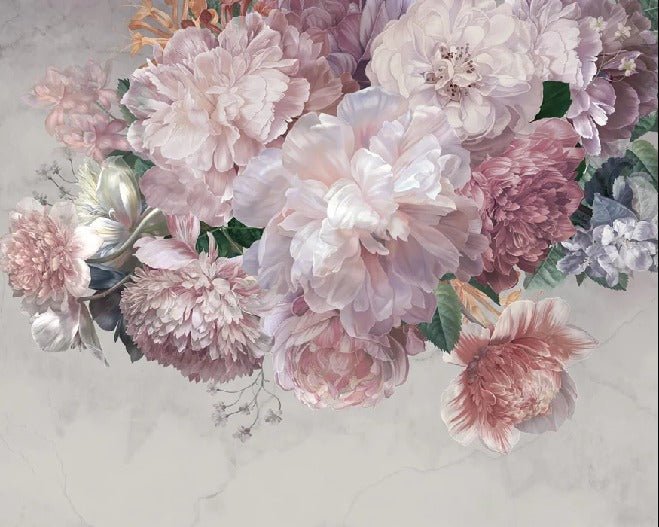 Papier peint panoramique pivoines, XXL, tendance