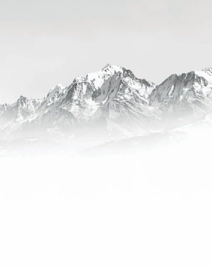 Mont Blanc in the mist black and white wallpaper