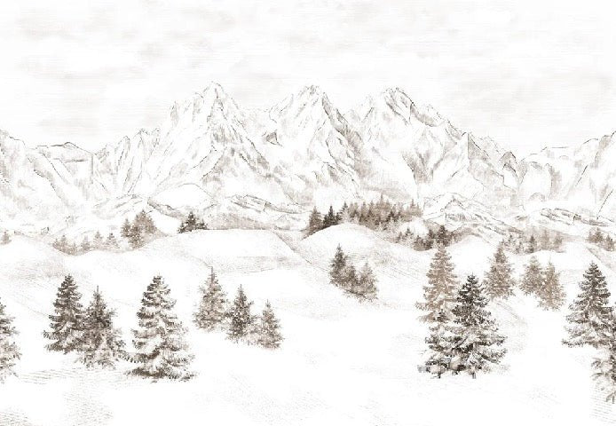 Papier peint montagne massif des Alpes