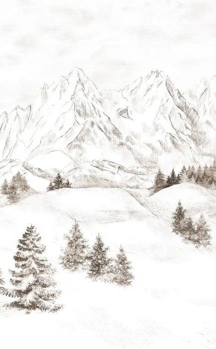 Papier peint montagne massif des Alpes