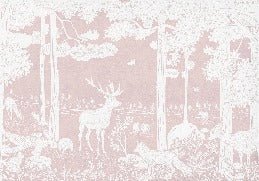 Papier peint animaux des bois rose, XXL, tendance