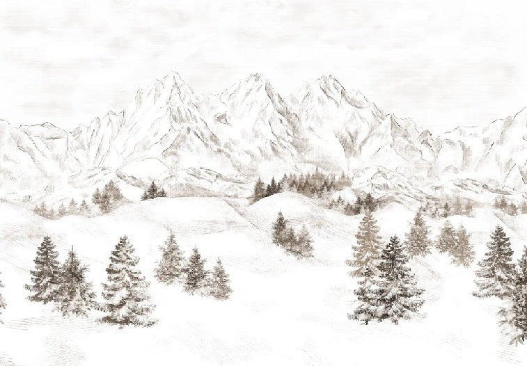 Papier peint montagne massif des Alpes, XXL, tendance