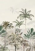 Panoramic jungle eden green wallpaper